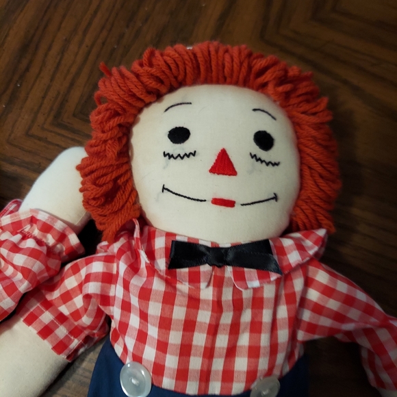 Large Vintage 18” Handmade Stitched 2 Raggedy Ann and Andy Dolls - Picture 3 of 9